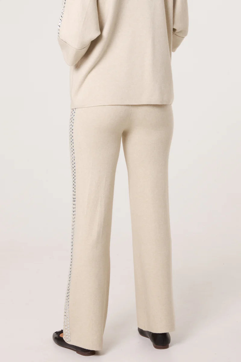 RhineStone Side Knitted Trousers