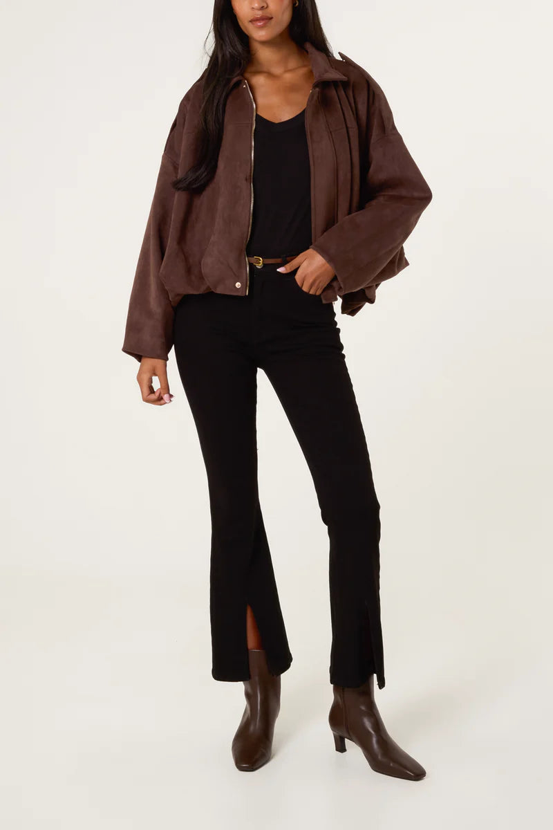 Suedette Pufferball Jacket